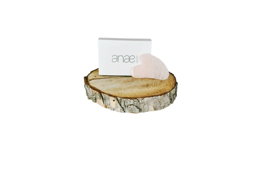 Gua Sha Coeur en Quartz rose